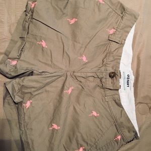 Old Navy flamingo pattern shorts